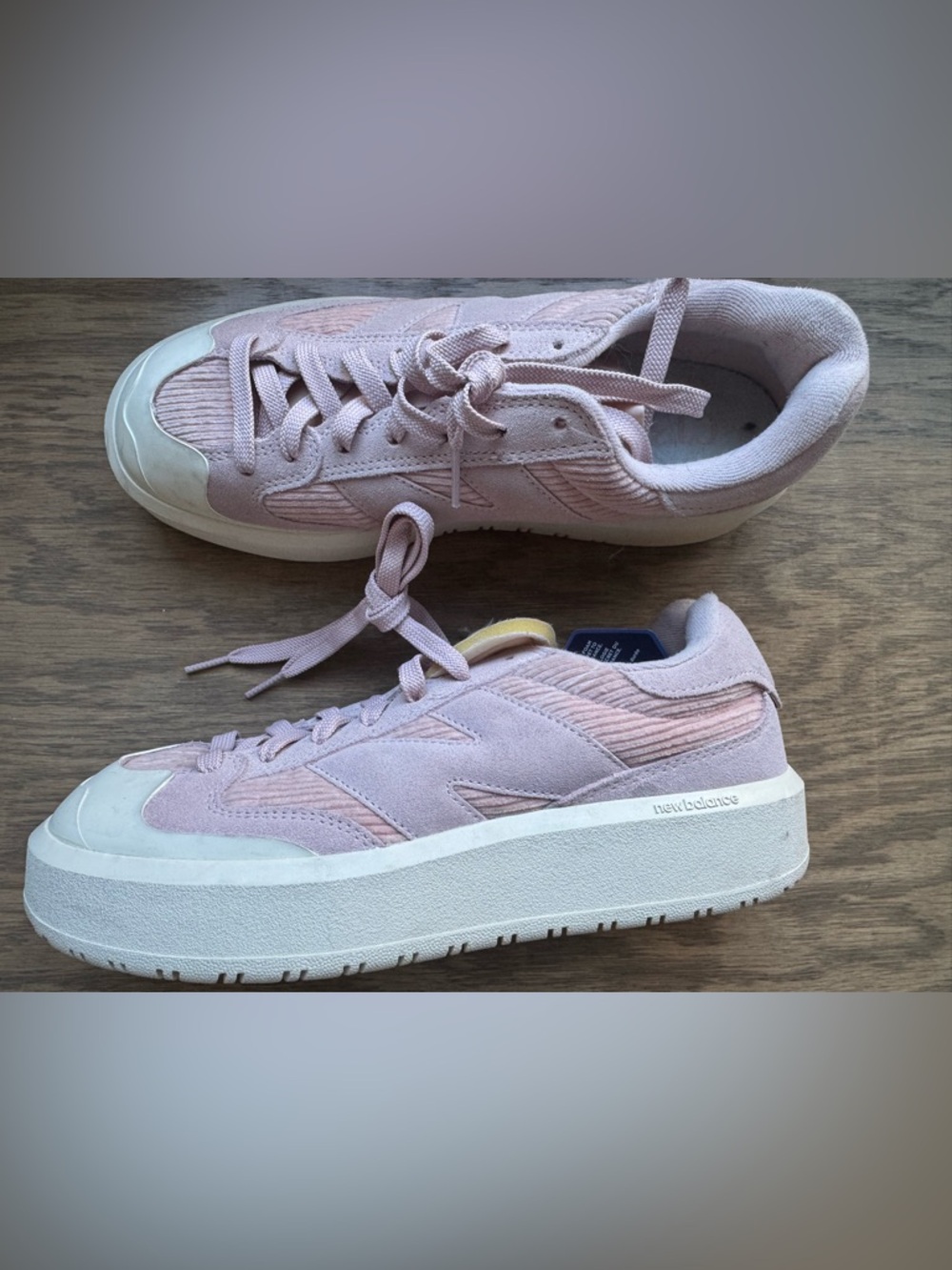 New Balance CT302 Pink Corduroy Sneakers - Picture 7 of 9